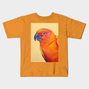 Sun Conure - bird portrait painting Kids T-Shirt